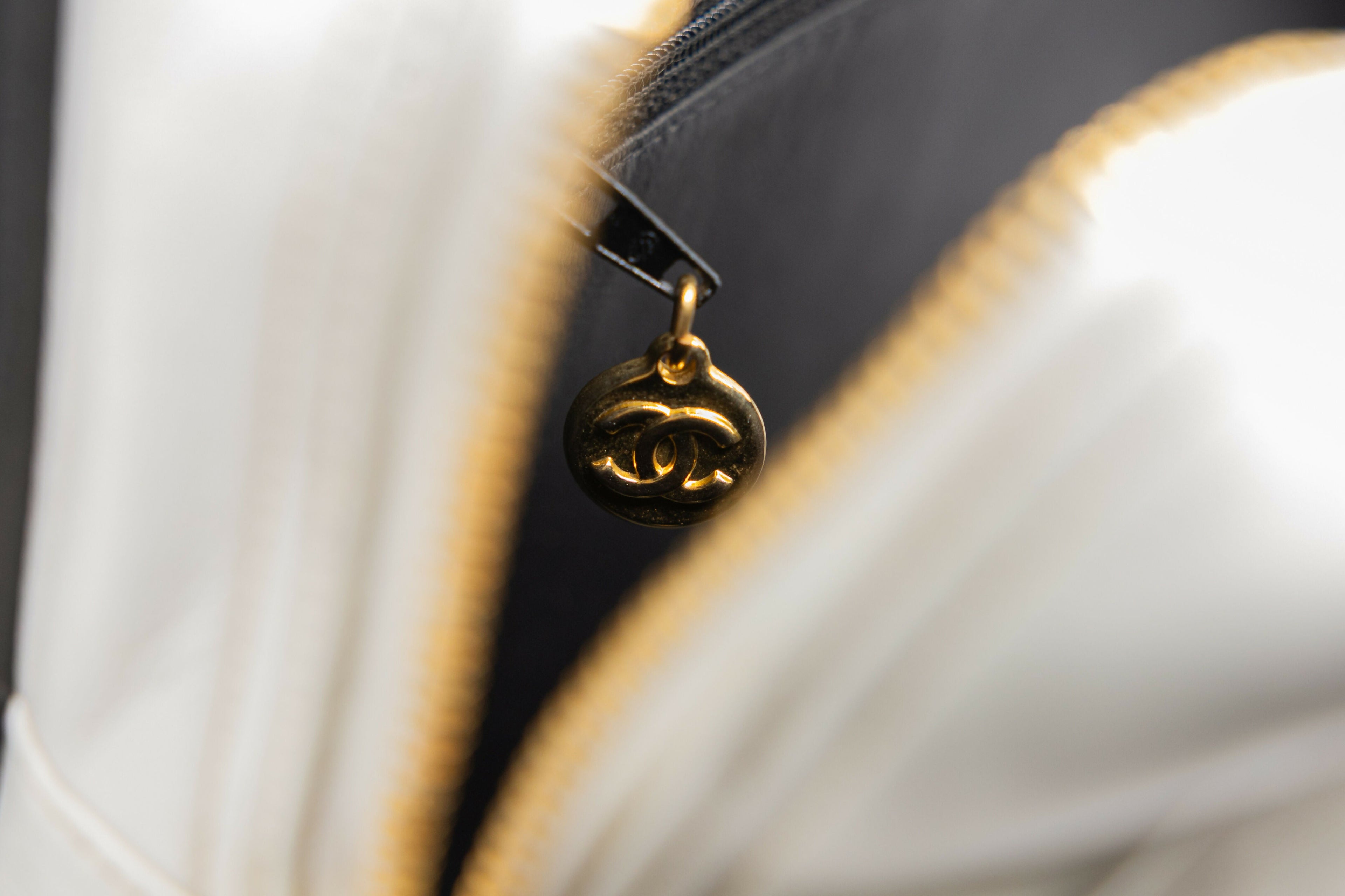 Chanel 1991 Vintage Black & White Shoulder Bag