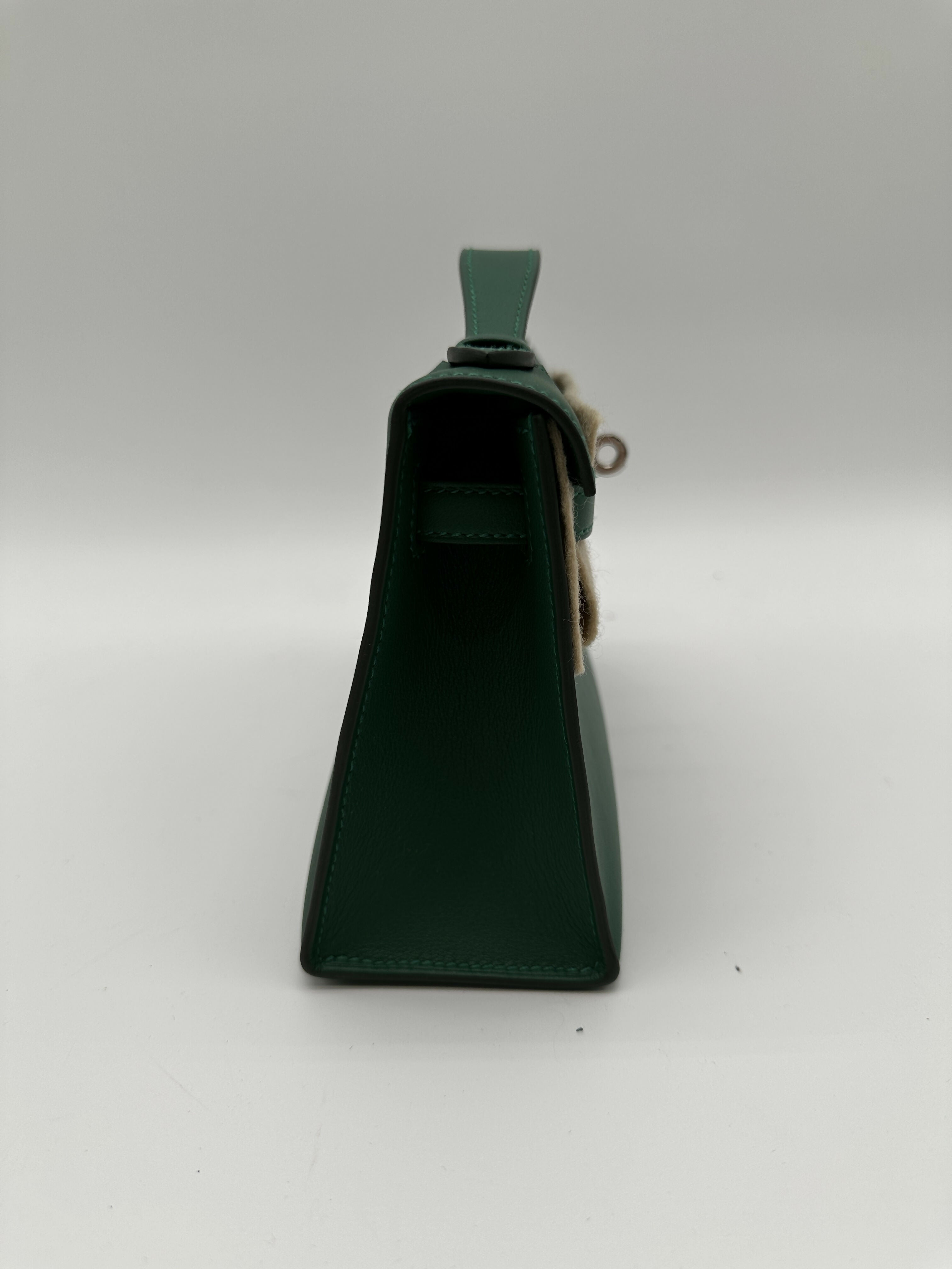 Hermes Kelly Pochette Vert Moyen Swift PHW Stamp W 2025