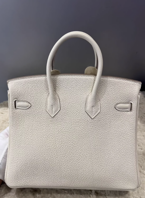 Hermes Birkin 25 Gris Pale Togo Leather Palladium Hardware