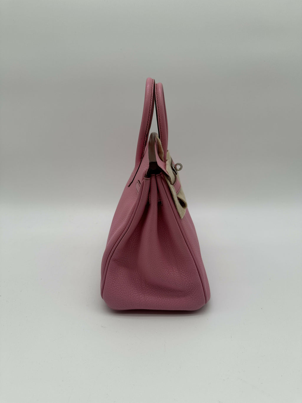 Hermes Preloved Like New Birkin 25 Bubblegum PHW Stamp [N]