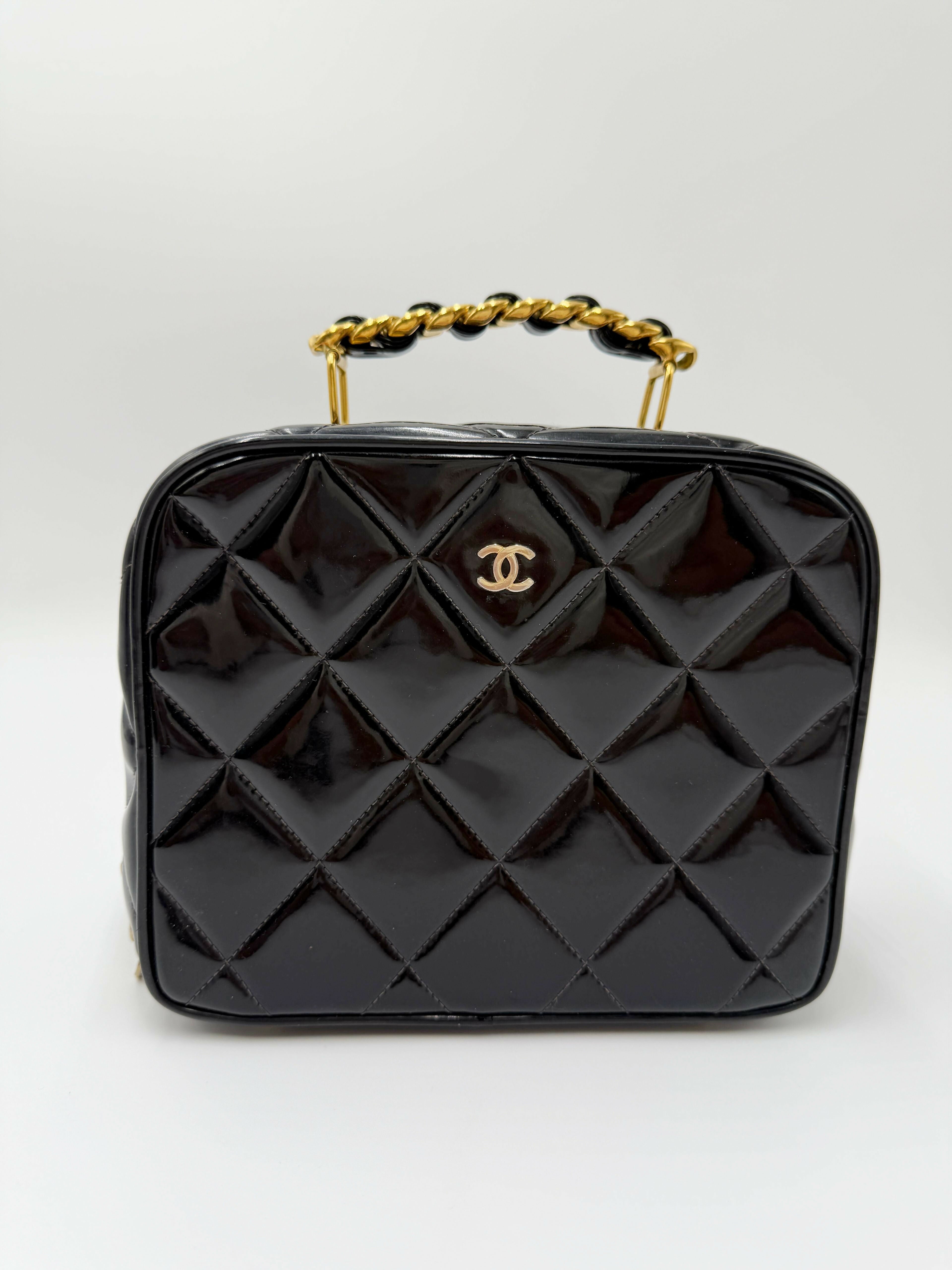 Chanel Vintage Ultra Rare 1995 Barbie Logo Vanity Bag