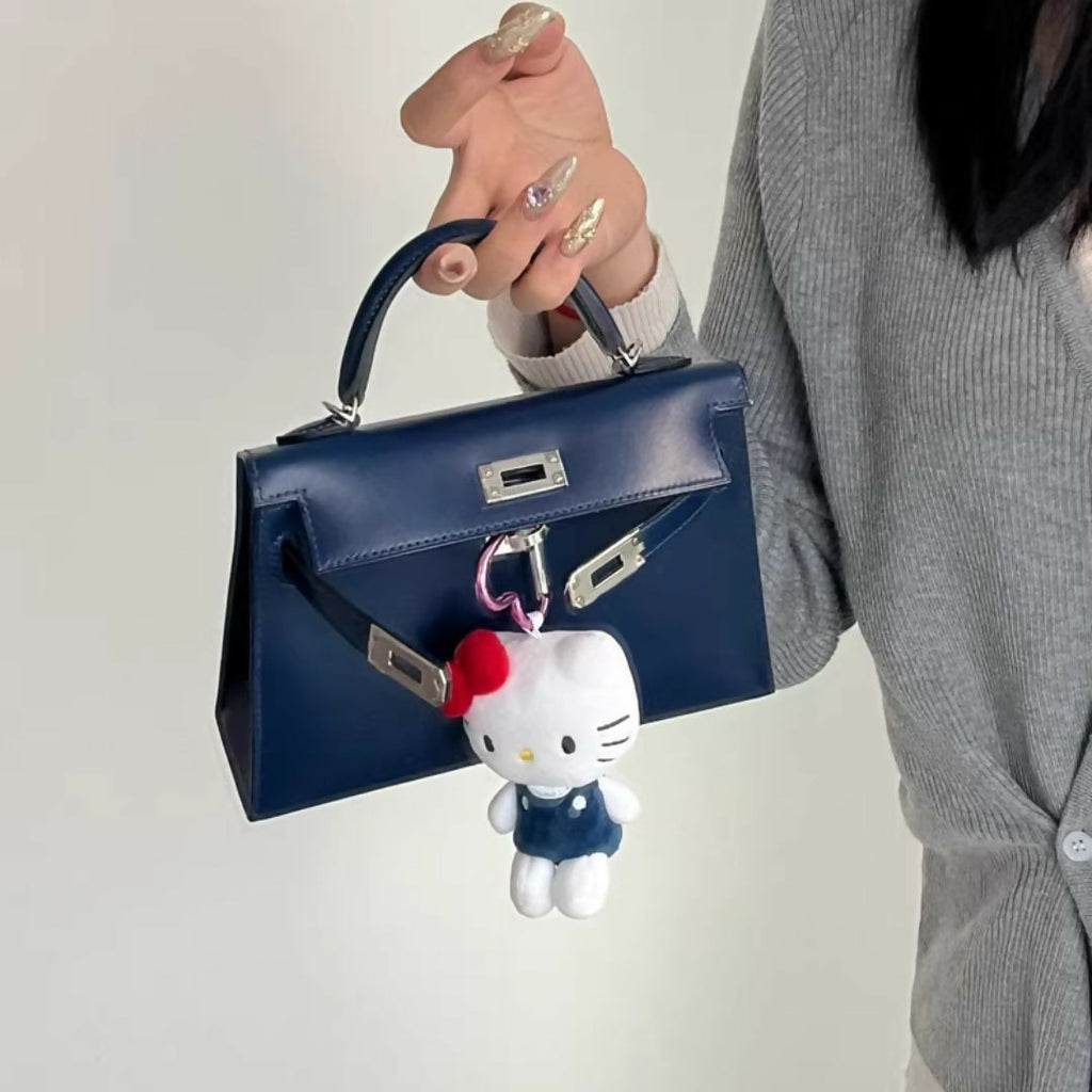 Hermès Kelly Mini 2nd Generation Sapphire Blue Box Leather with Silver Hardware