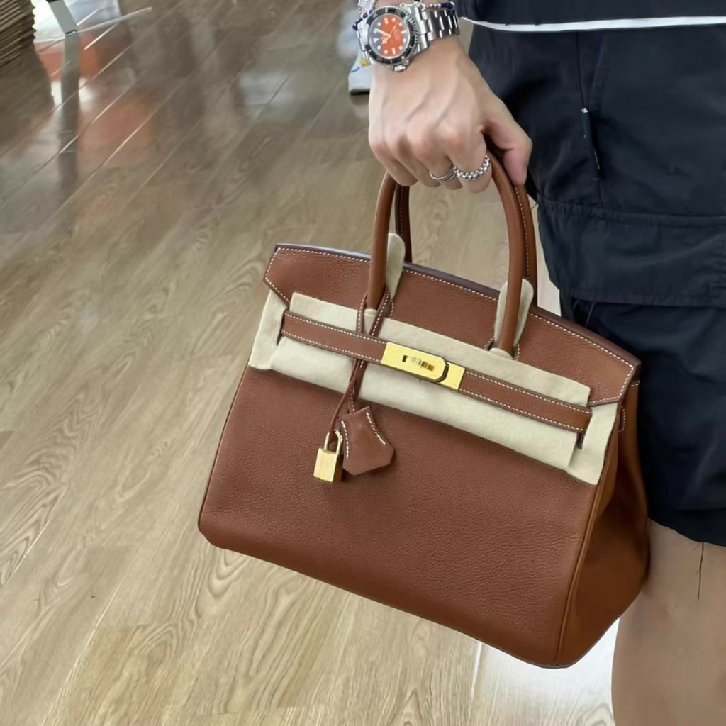 Hermès Birkin 30 Fauve Barenia Faubourg Gold Hardware