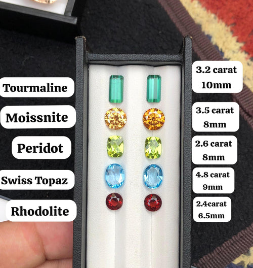 16 carats Mixed Loose Gemstones Boxes
