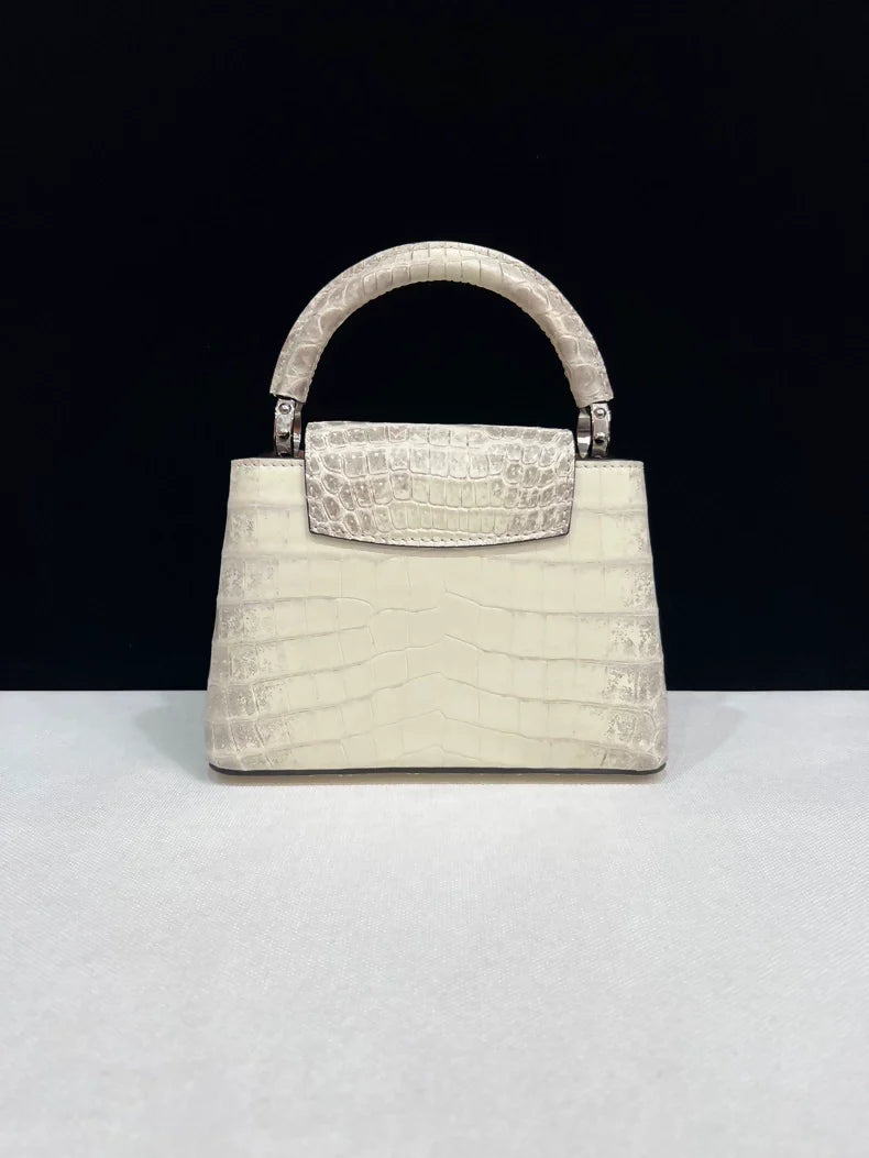 LV Louis Vuitton Capucines mini Himalayan crocodile leather