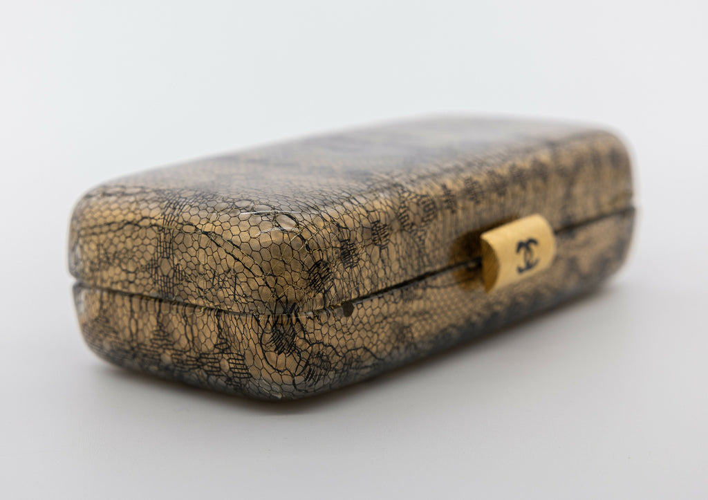 Chanel Vintage 2004-2005 Lace Gold Minaudière