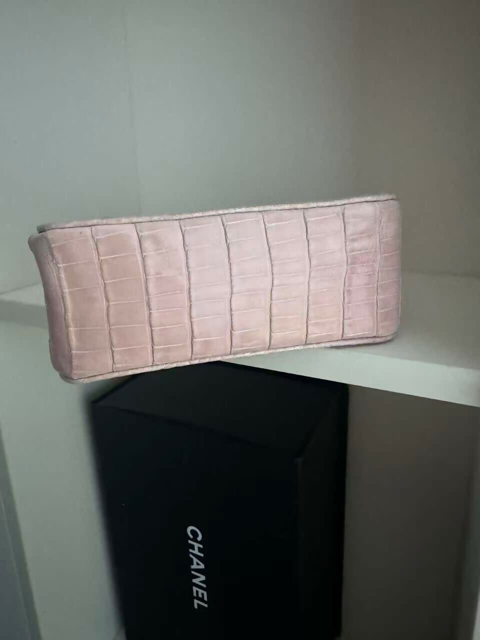 Chanel Vintage Crocodile Top Handle Mini Flap Bag