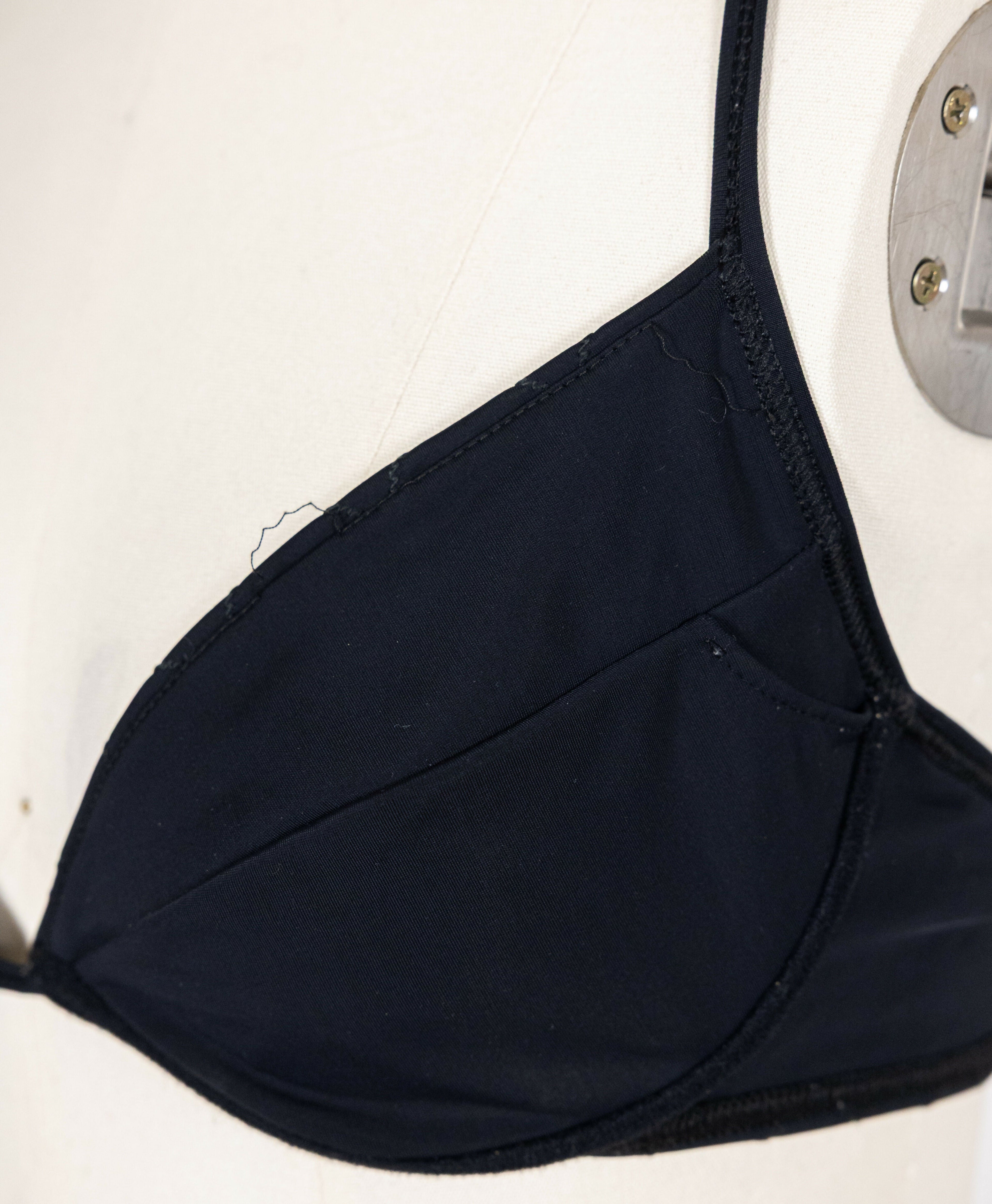 Chanel 1994 Cruise Vintage Black Logo Quilted Bikini