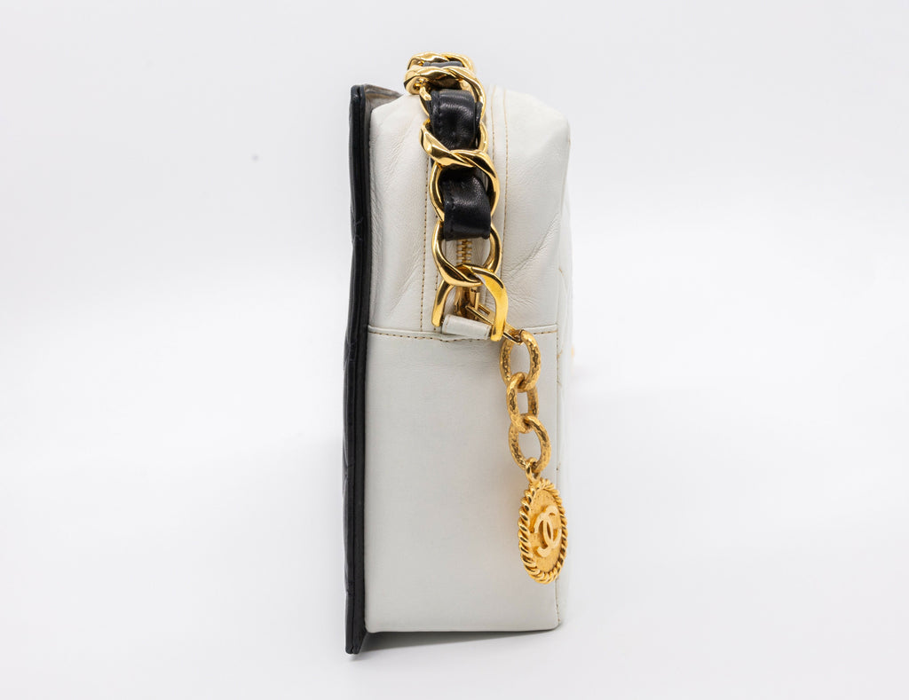 Chanel 1991 Vintage Black & White Shoulder Bag