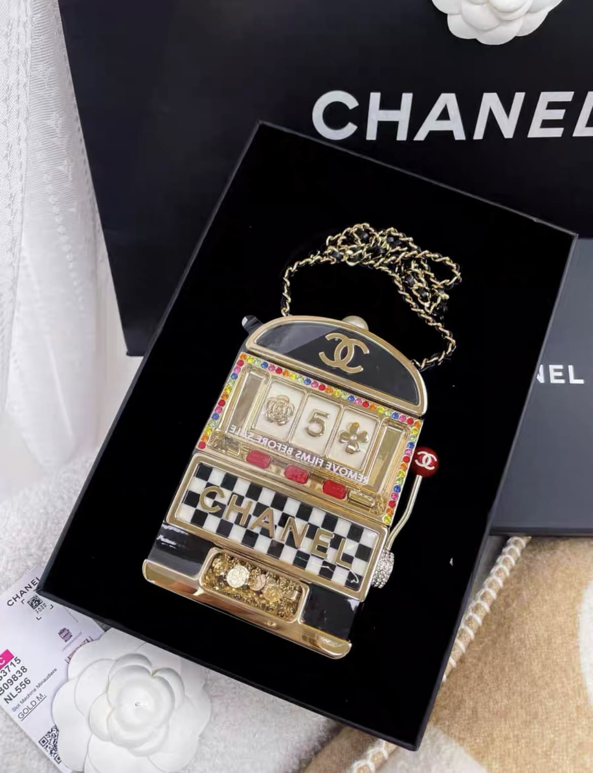 Chanel 23C Monaco Slot Machine Casino Minaudière Evening Clutch Bag
