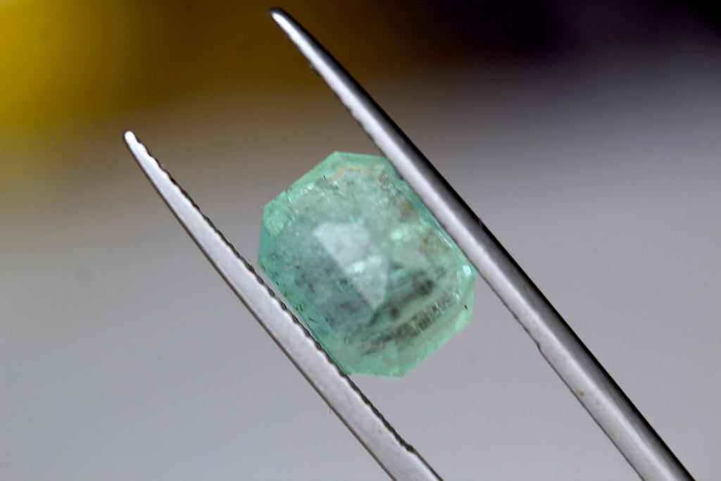 4.6 carats Emerald cut Newly Find Chitral Green Emerald