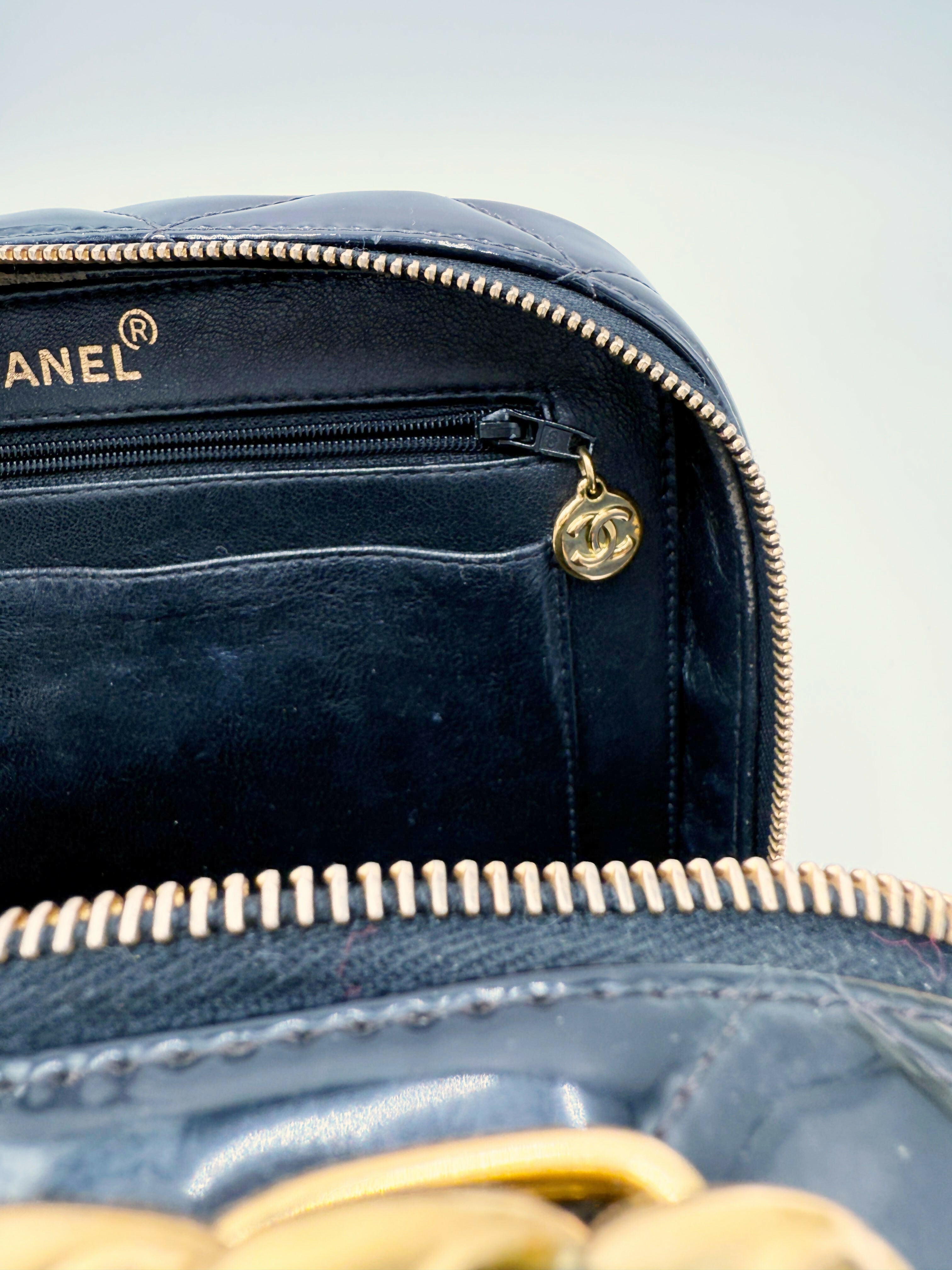 Chanel Vintage Ultra Rare 1995 Barbie Logo Vanity Bag