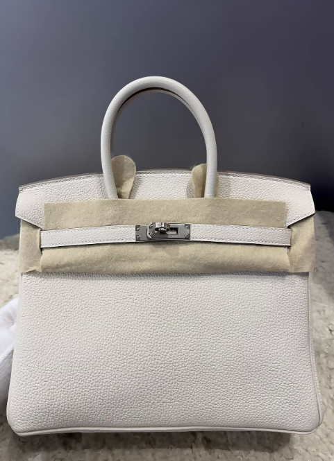 Hermes Birkin 25 Gris Pale Togo Leather Palladium Hardware