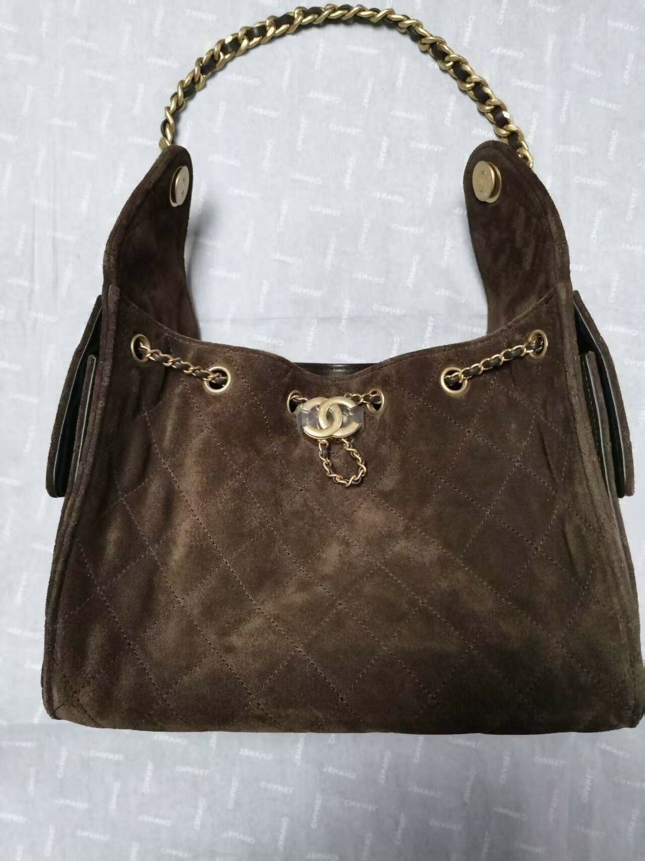 Chanel 25 bag small suede brand new