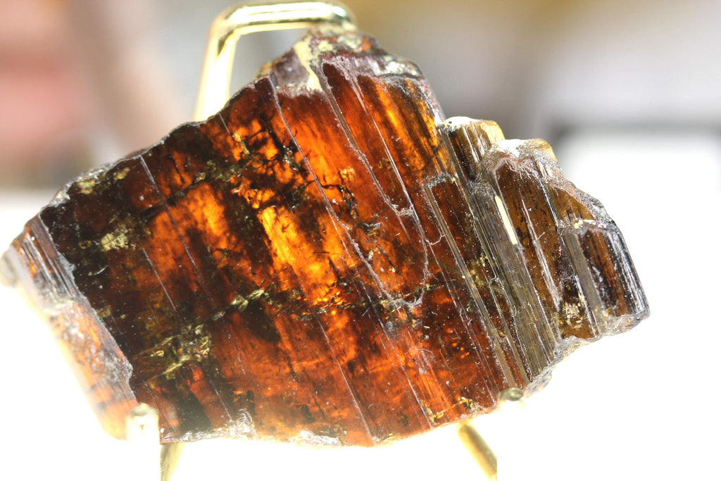 35.20 grams Unique terminated faden green epidote crystal with step formation structure