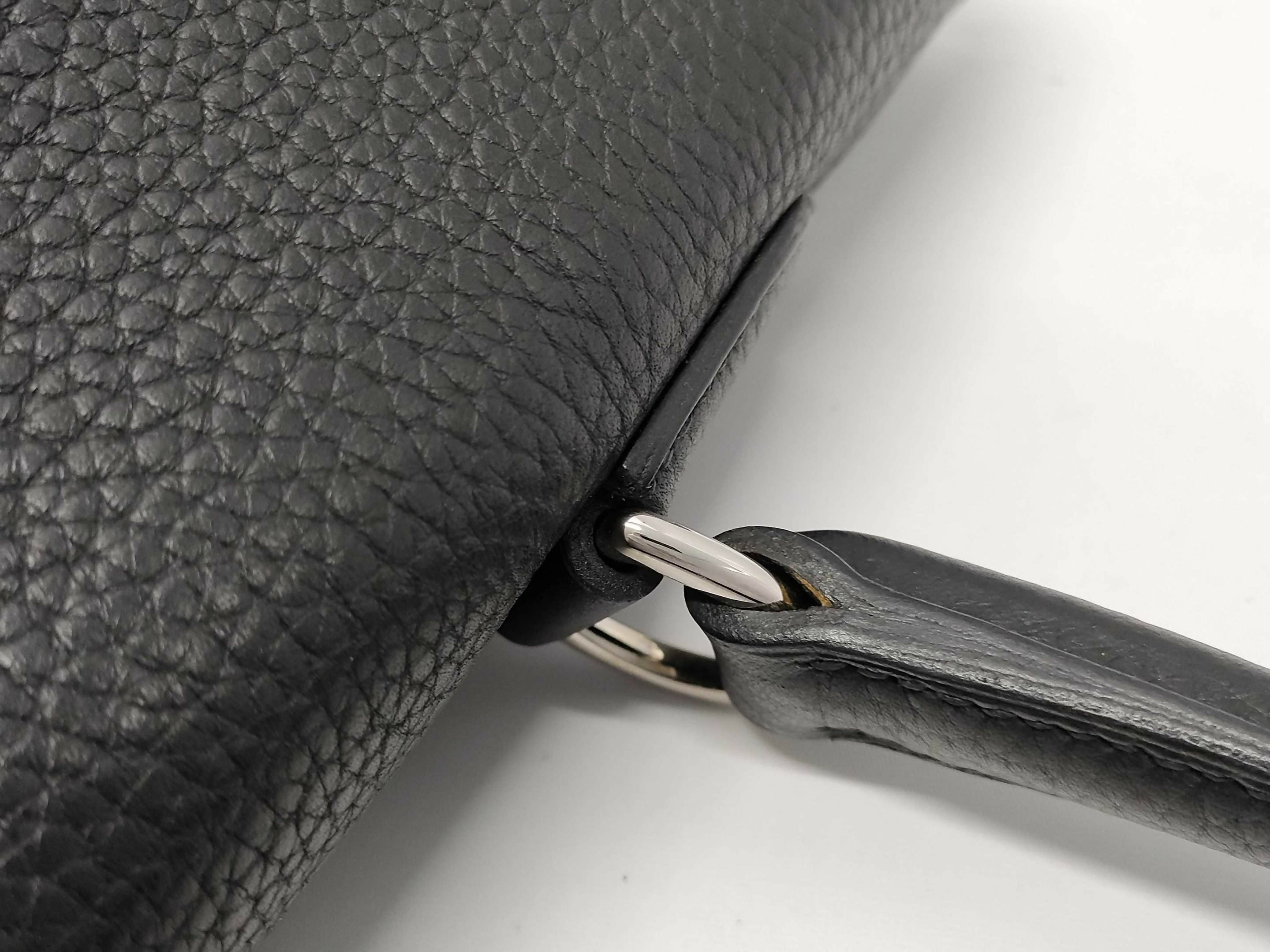 Hermes Vintage Kelly shoulder black Fringe