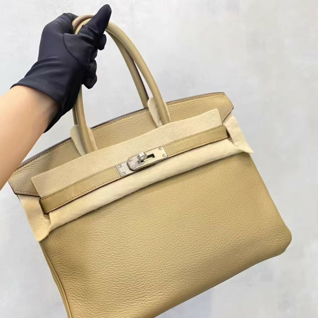 Hermes birkin 30 trench Togo Leather Palladium Hardware