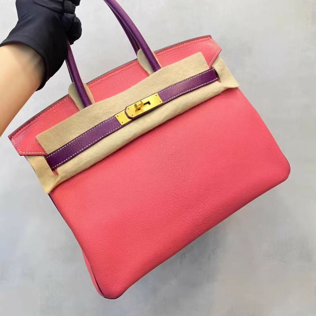 Hermes birkin 30 Pink/Anemone Swift Leather Gold Hardware