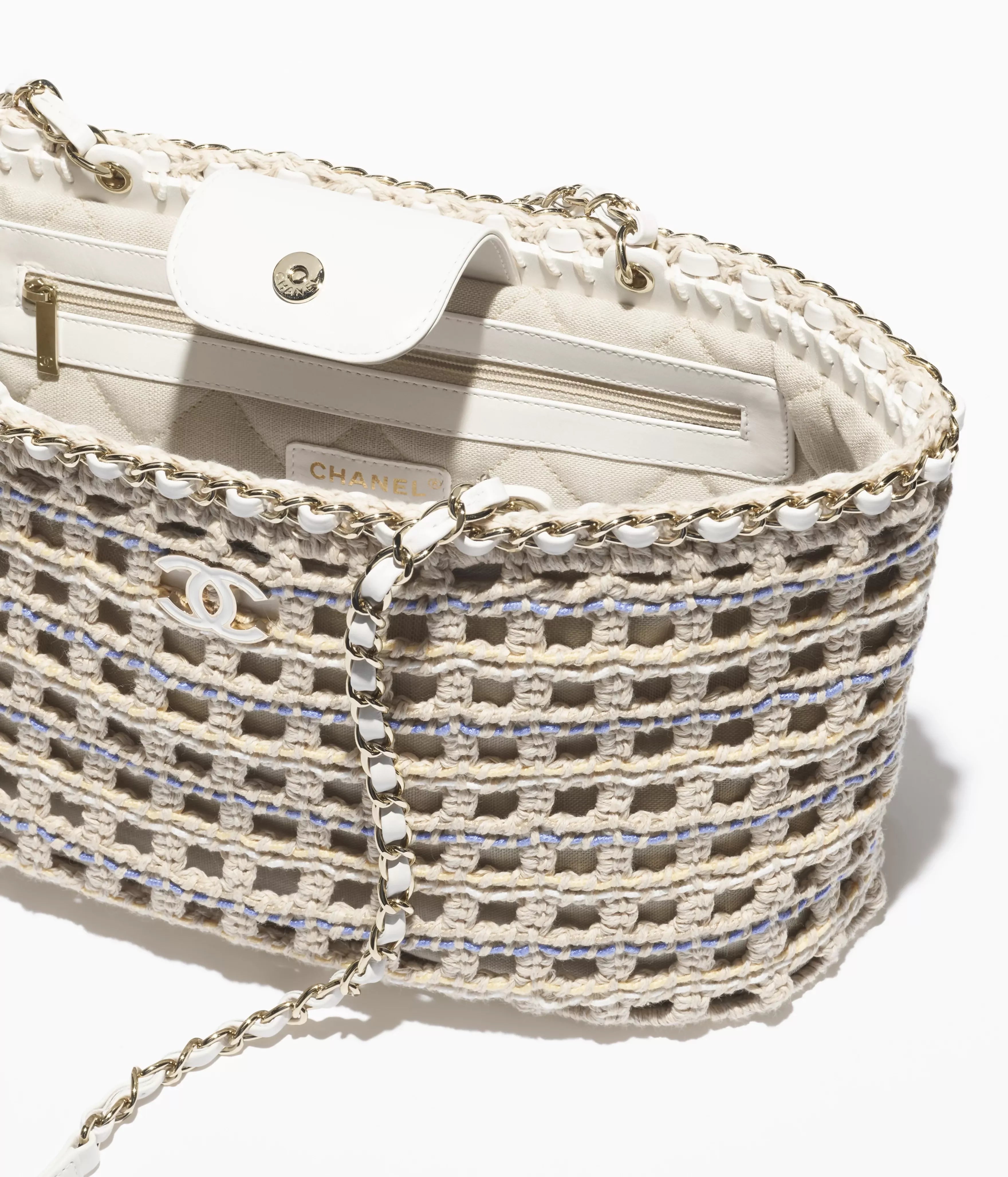 Chanel Cruise 2023 Small Crochet Shopping Tote Bag