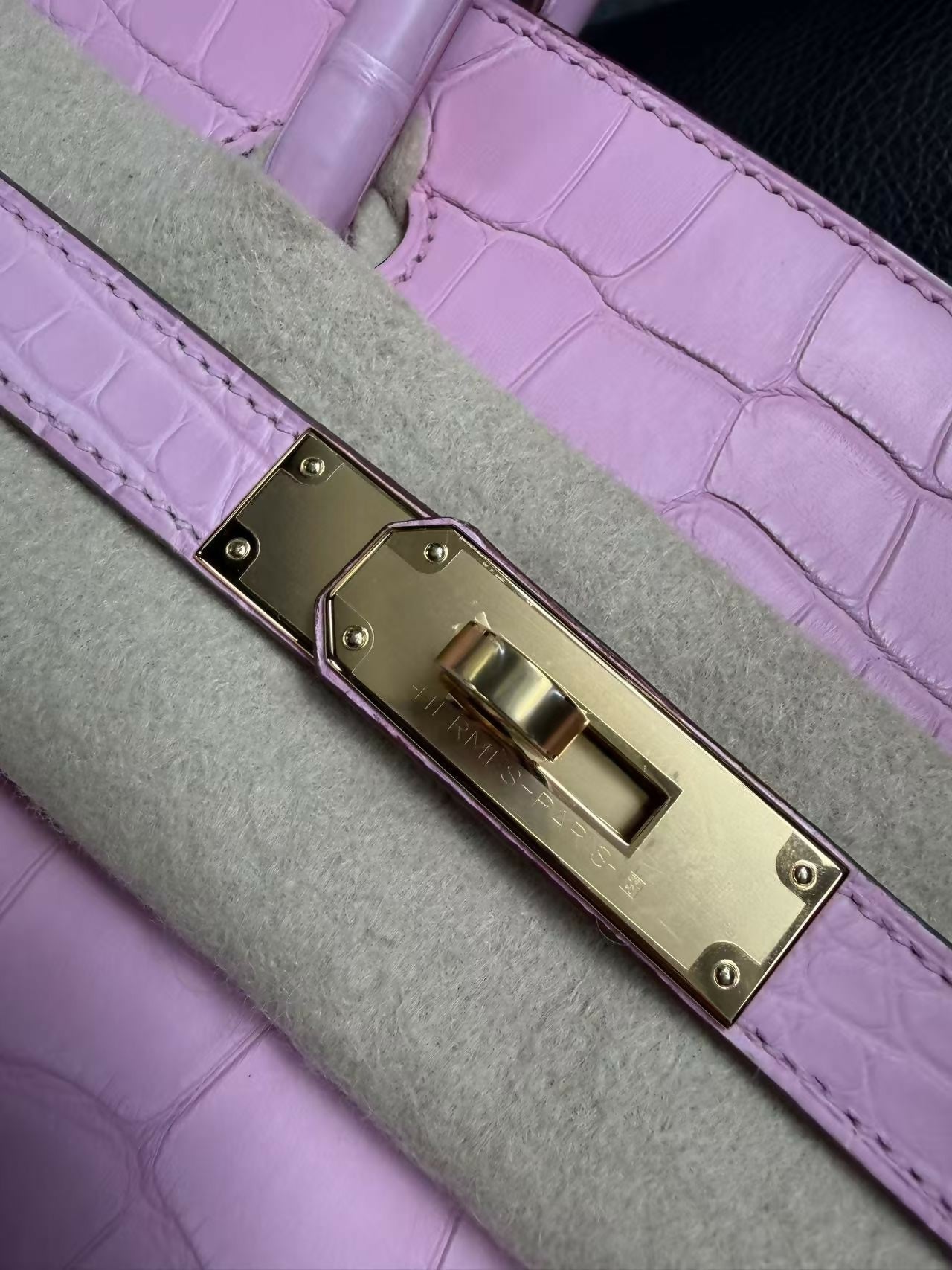 Hermès Birkin 30 Bubblegum Matte Porosus Crocodile with palladium hardware