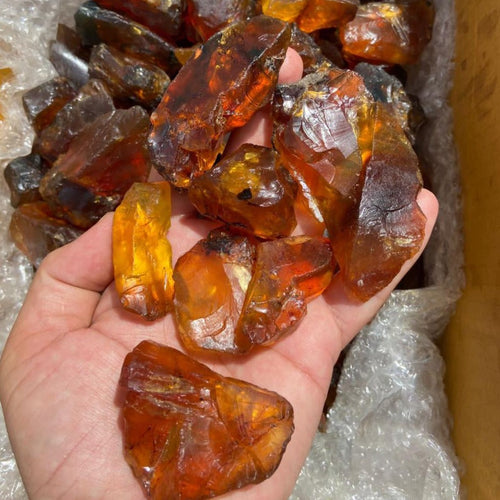 500 grams Rough Burma Amber for Lapidary | Myanmar Amber Bulk