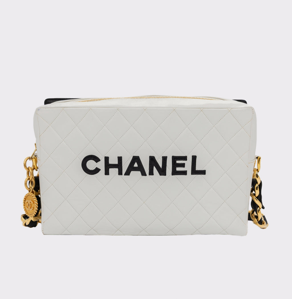 Chanel 1991 Vintage Black & White Shoulder Bag
