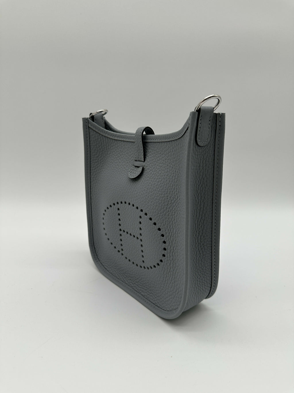 Hermes Mini Evelyne Clemence Gris Pantin PHW Stamp K 2025
