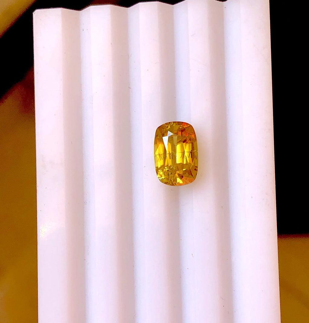 2.11 Carats  Oval Shape Loose Yellow Sphene - Titanite
