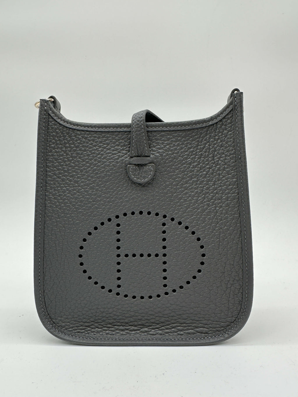 Hermès Mini Evelyne Ardoise GHW Stamp W