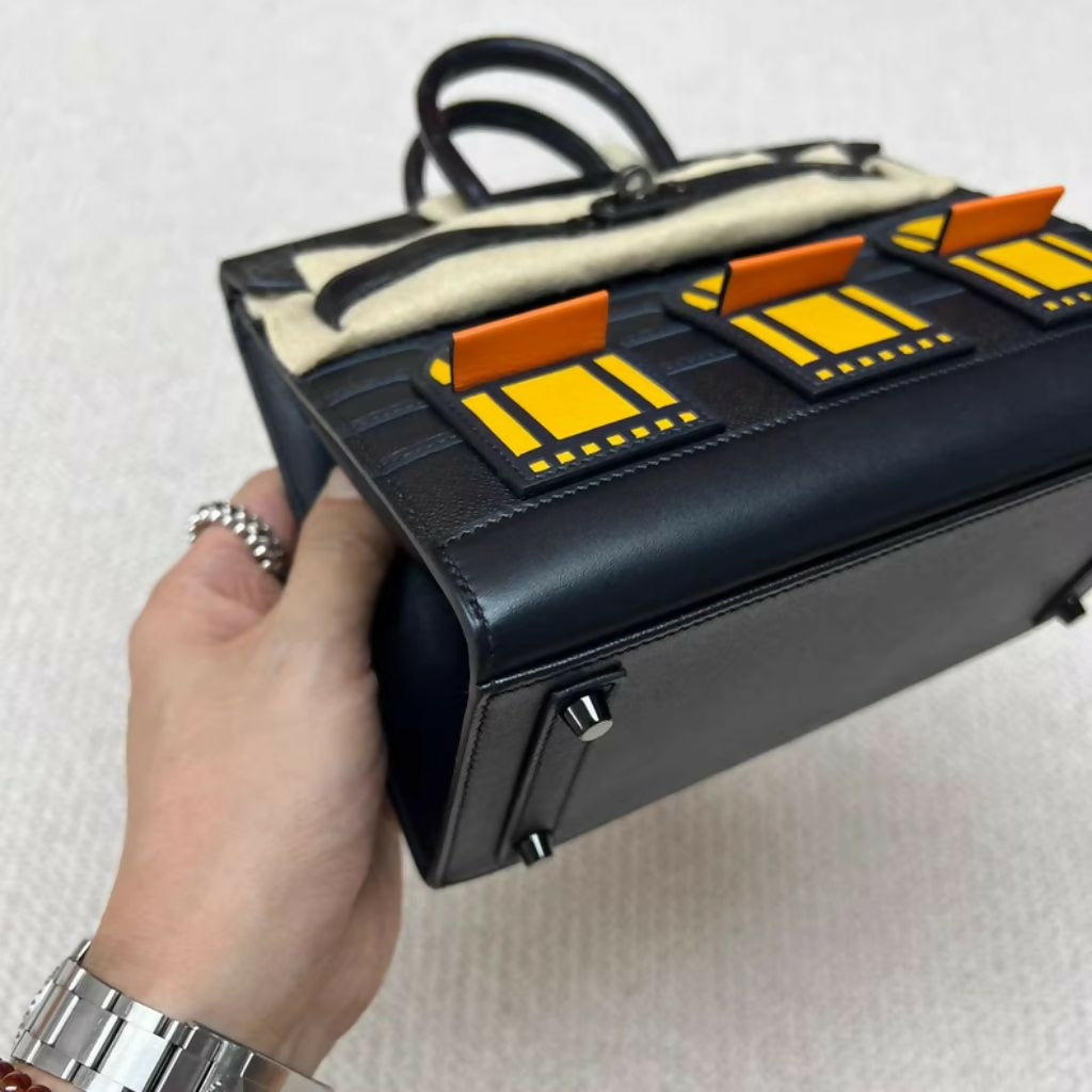 Hermès Night Sac Faubourg Birkin 20 SO BLACK Matte Alligator
