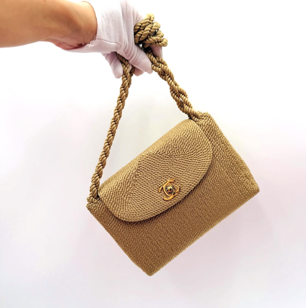 Chanel Vintage 1990s Mini Woven Shoulder Bag