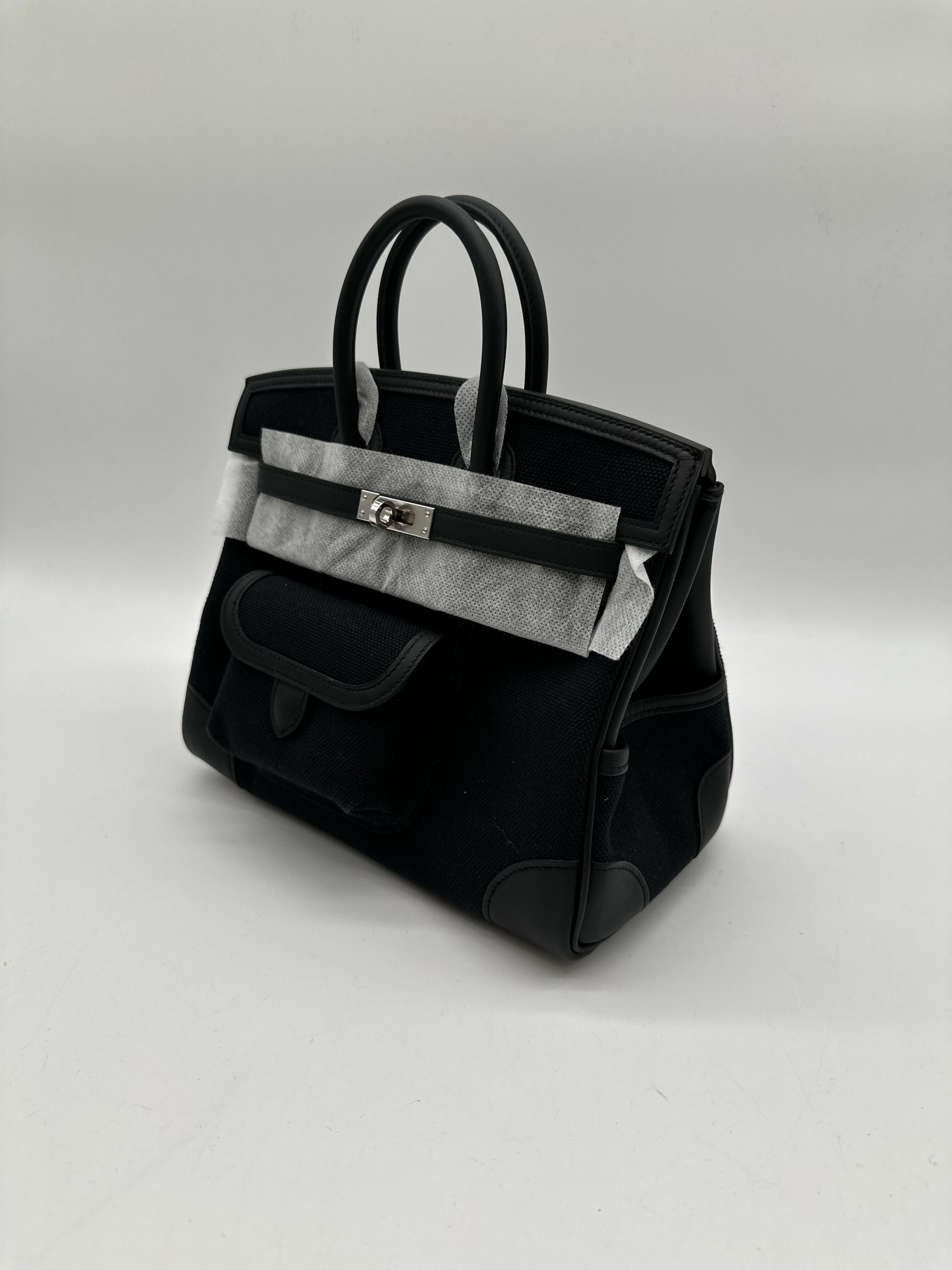 Hermès B25 Cargo Black PHW K