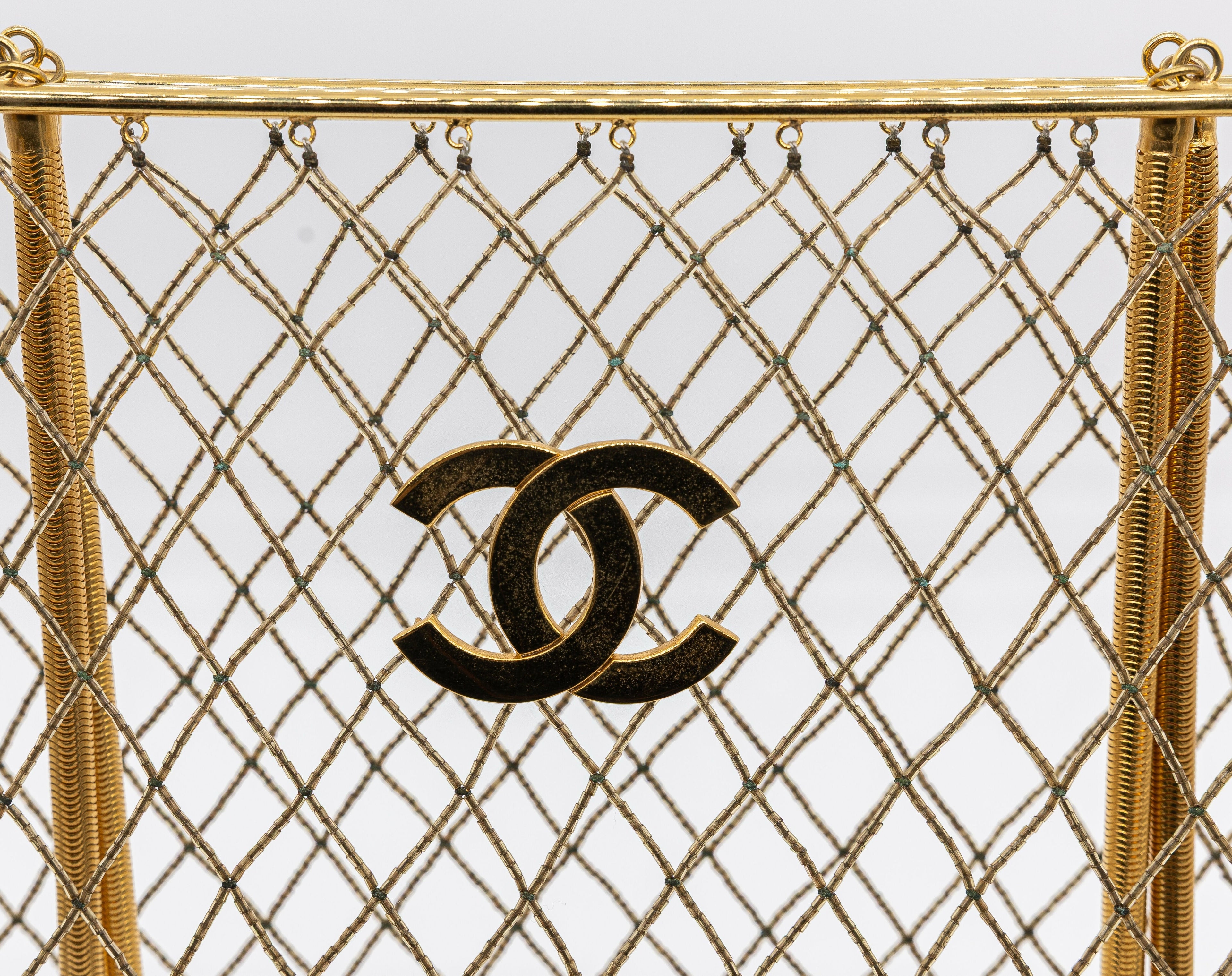 Chanel Vintage 1997 Runway Caged XL Tote Bag