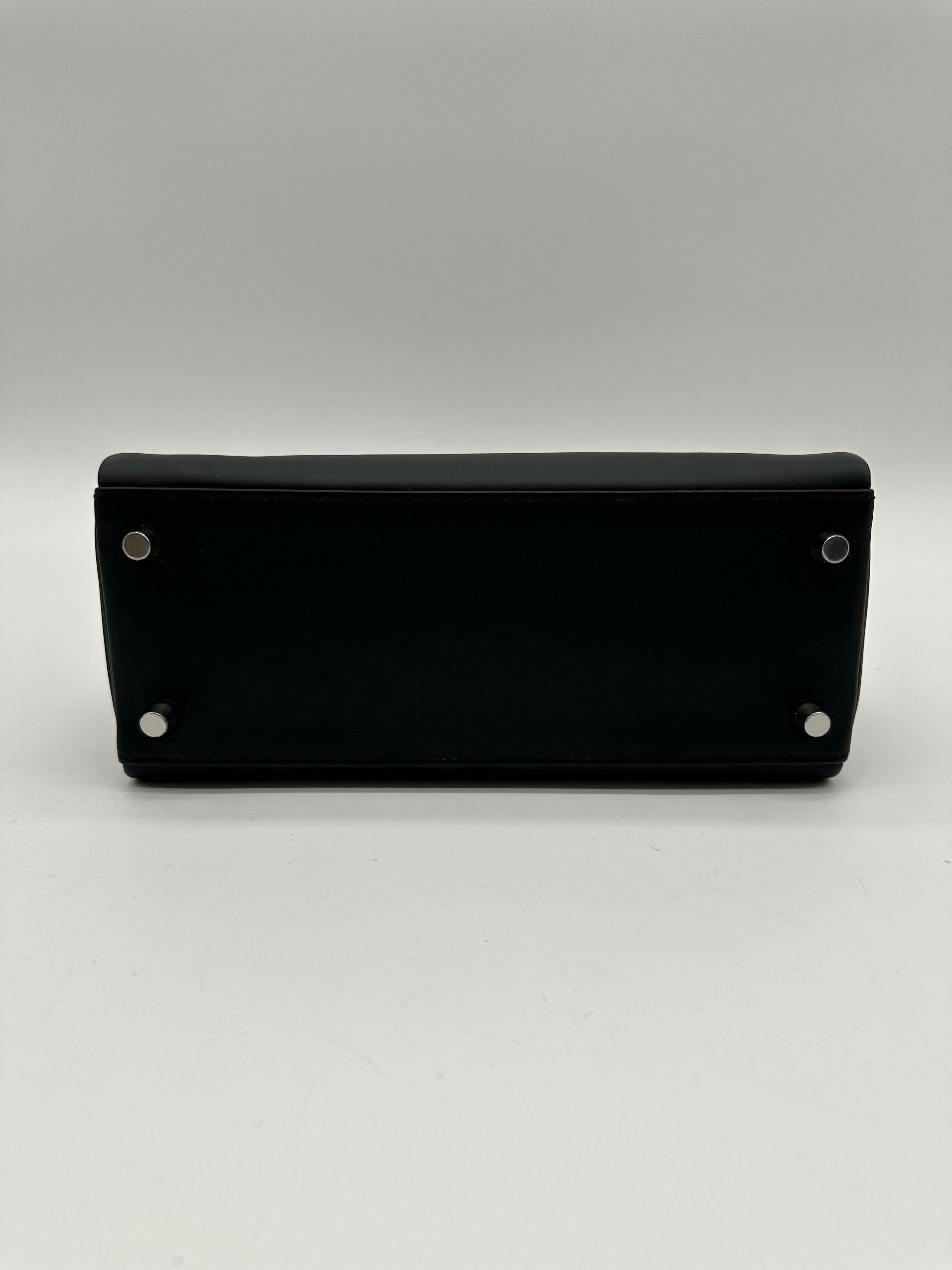 Hermès Kelly 25 colormaric Black PHW Stamp K