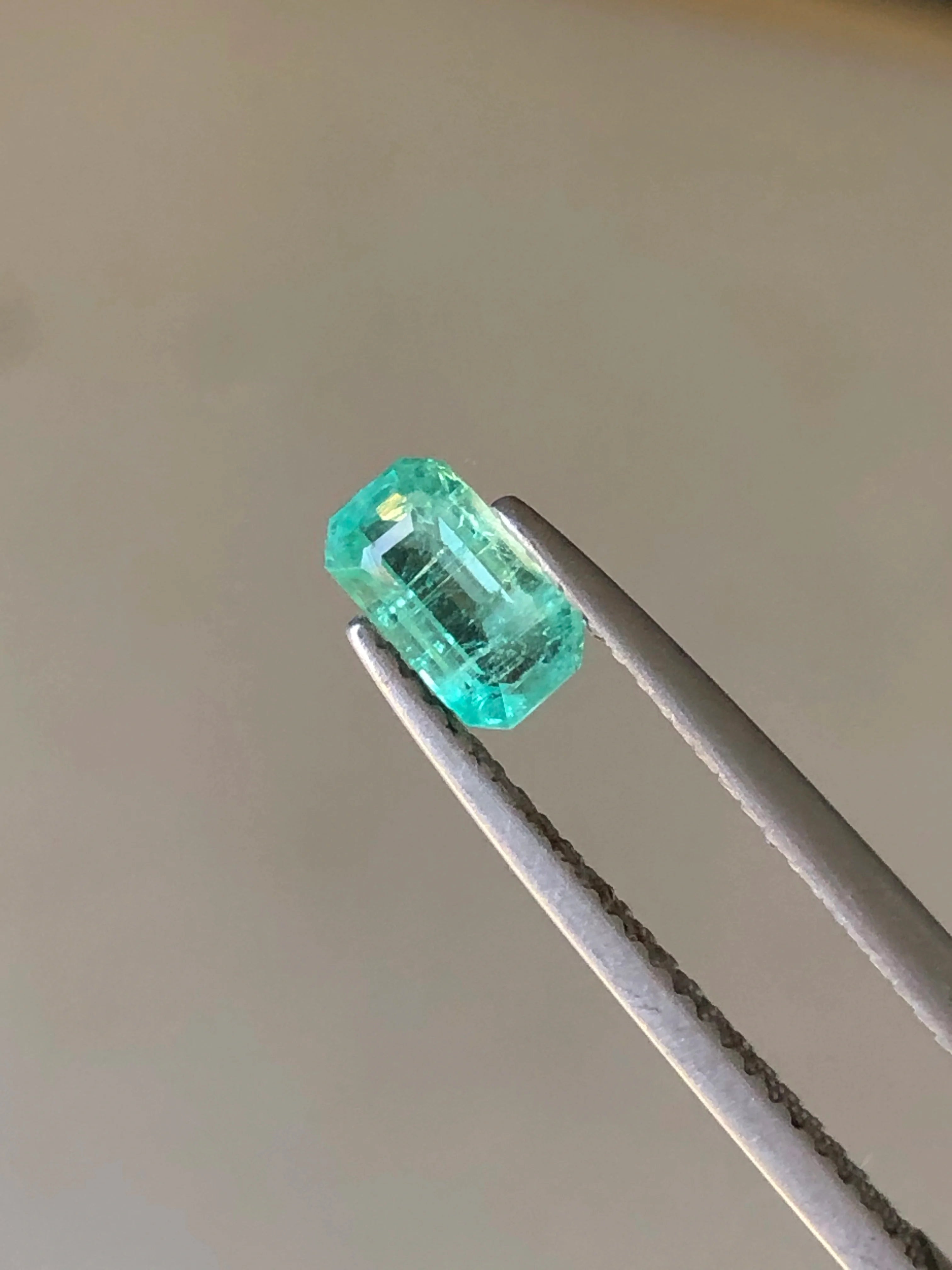 0.65 carats Natural Emerald Cut Green Panjshir Loose Emerald