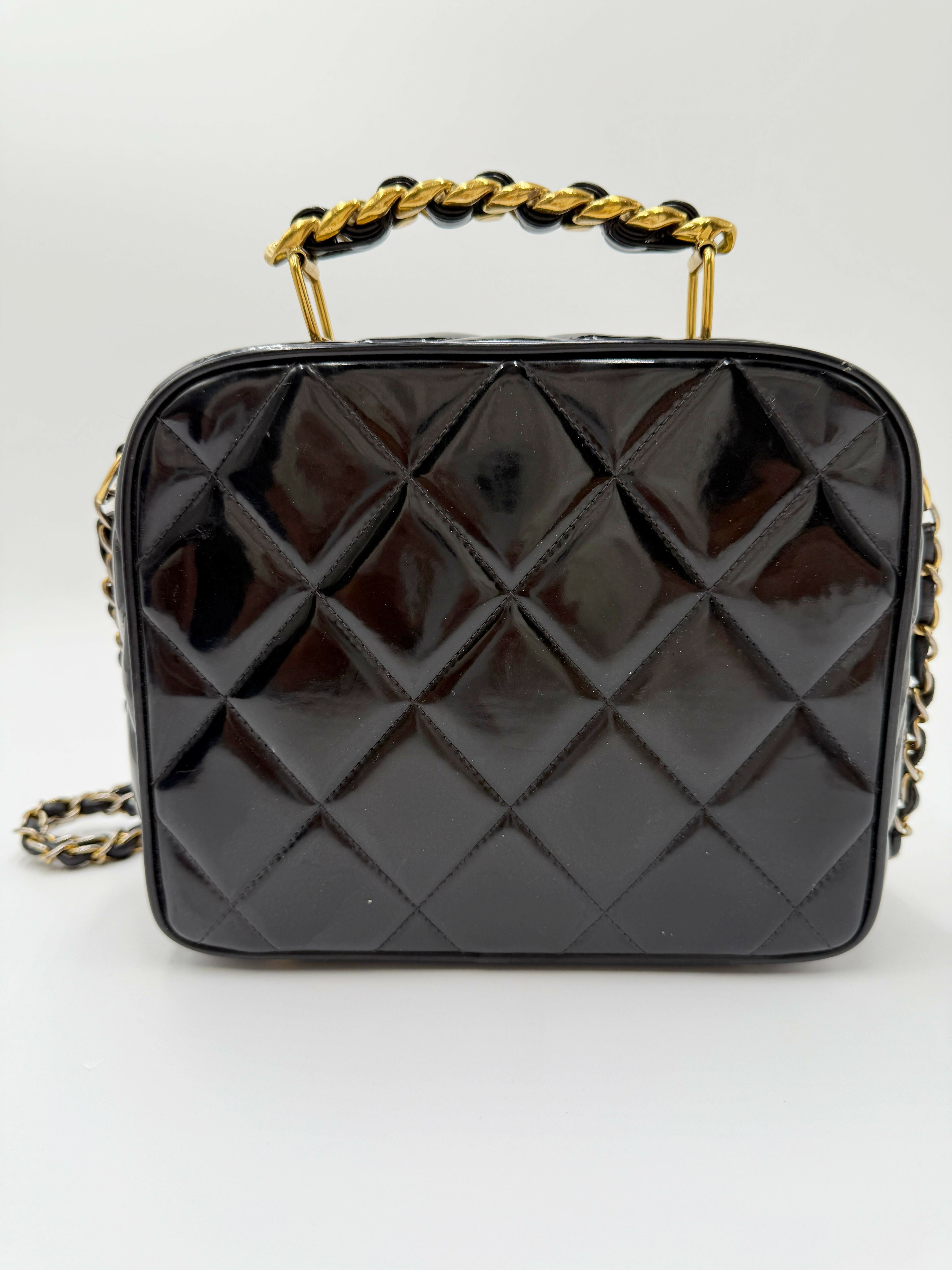 Chanel Vintage Ultra Rare 1995 Barbie Logo Vanity Bag