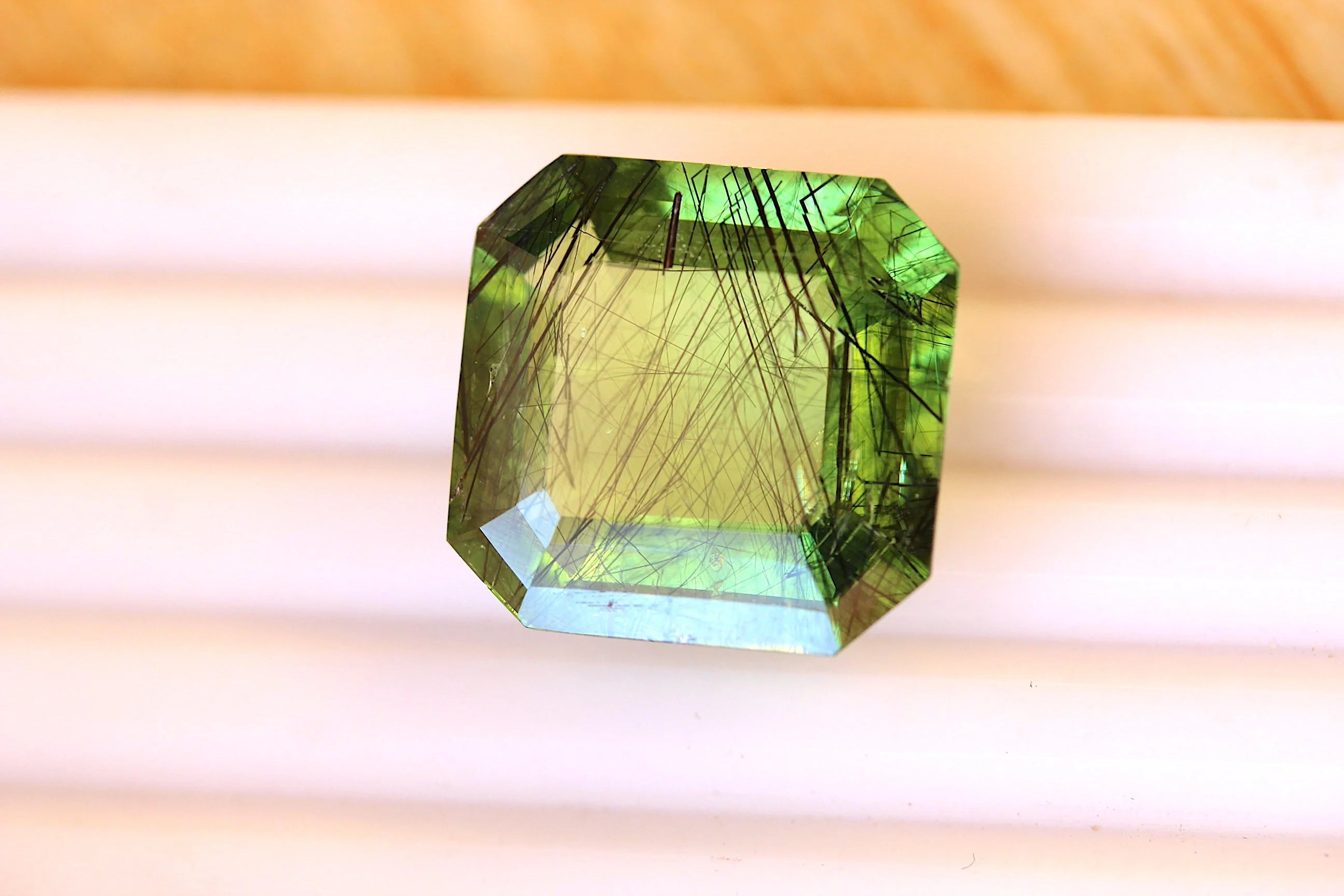 22.98 carats Rare Ludwigite Included Loose Peridot