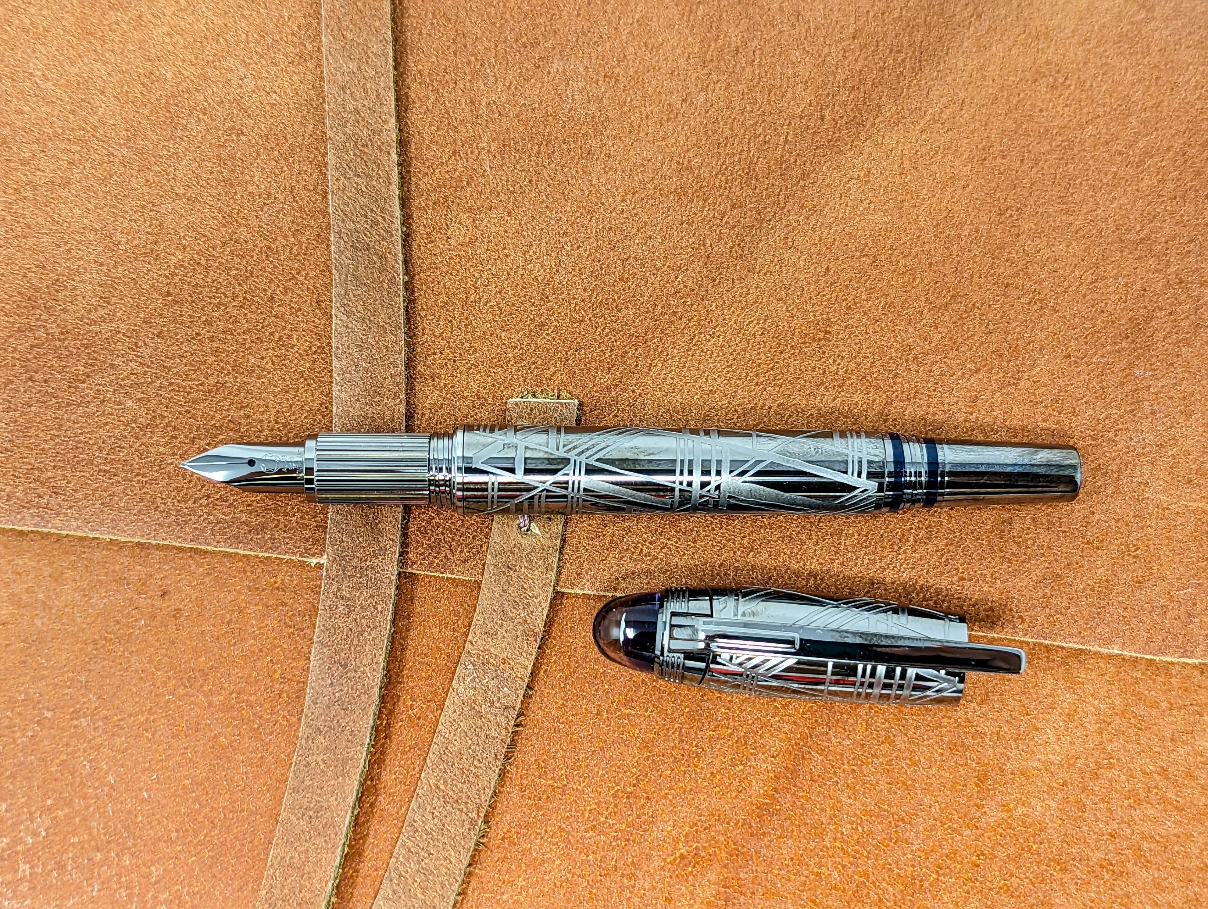 Montblanc Starwalker Fountain Pen - Doue - Space Blue Metal-Pen Boutique Ltd