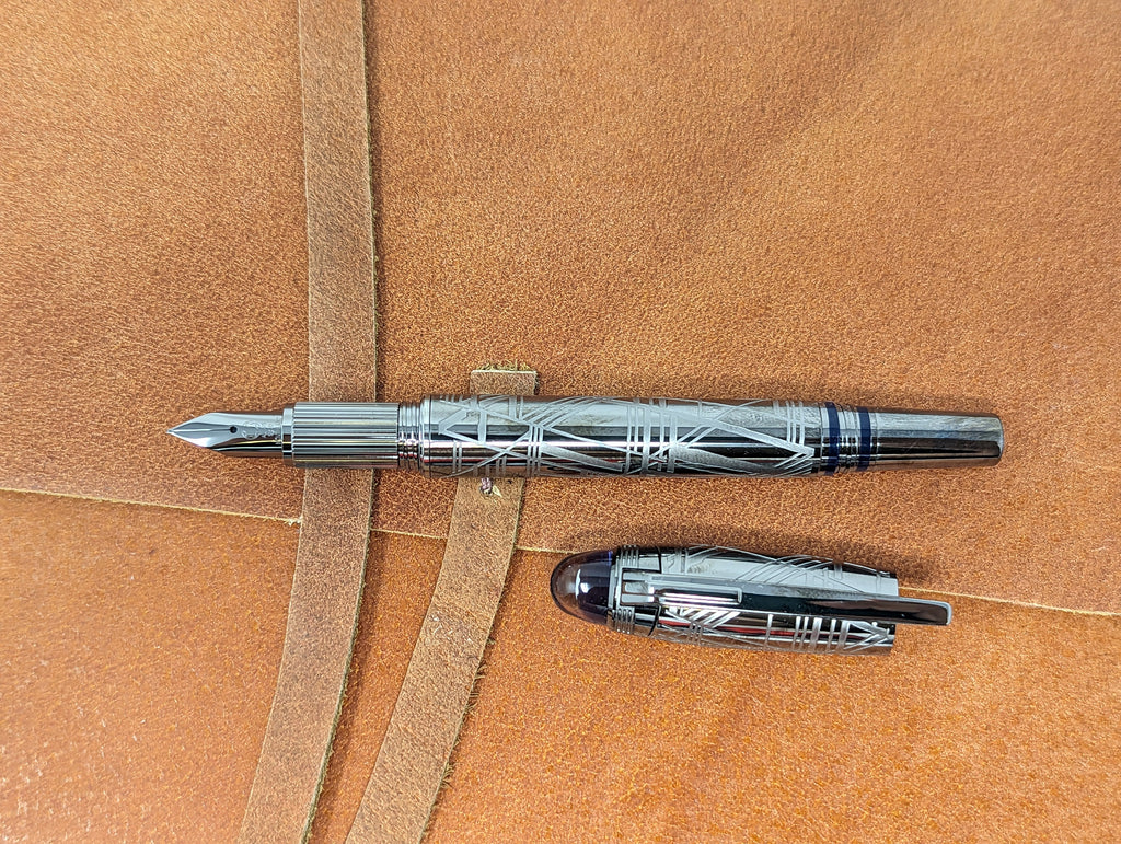 Montblanc Starwalker Fountain Pen - Doue - Space Blue Metal-Pen Boutique Ltd