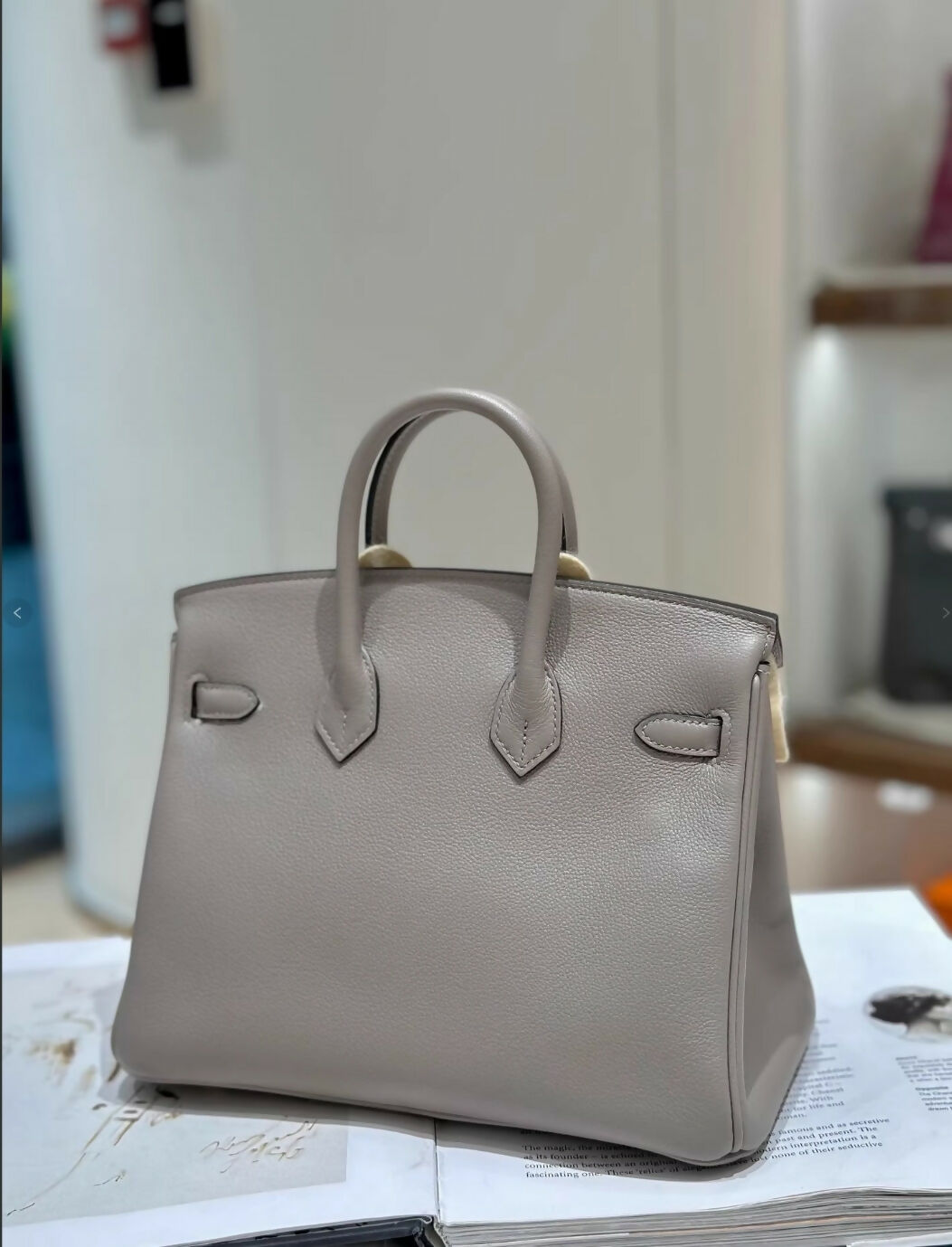 Hermes Birkin 25 M8 Gris Asphalt Gold Hardware