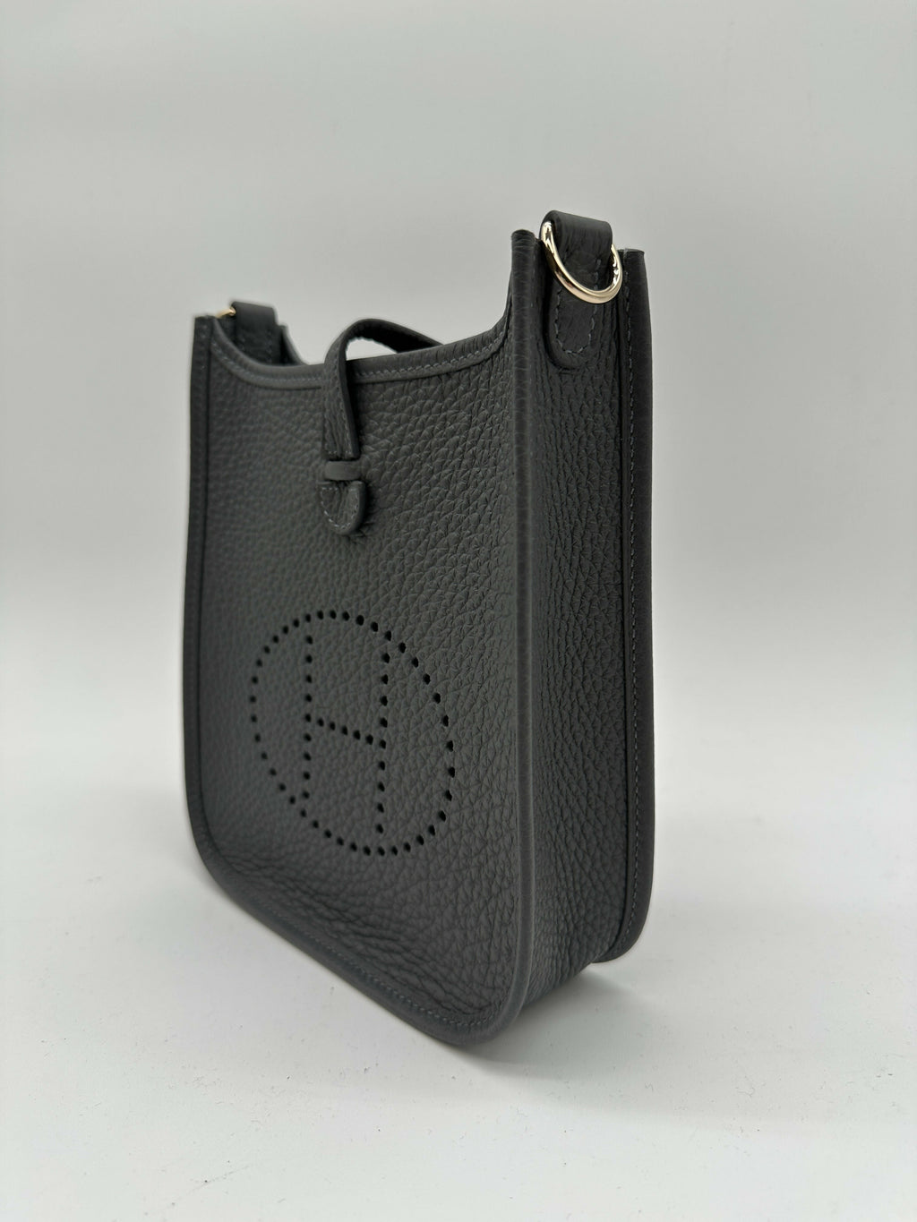 Hermès Mini Evelyne Ardoise GHW Stamp W