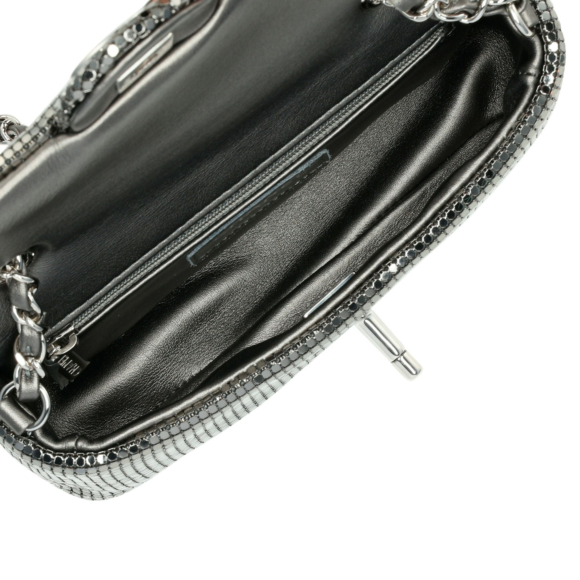Chanel Fall/Winter 2021 Metallic Mesh Mini Flap Bag