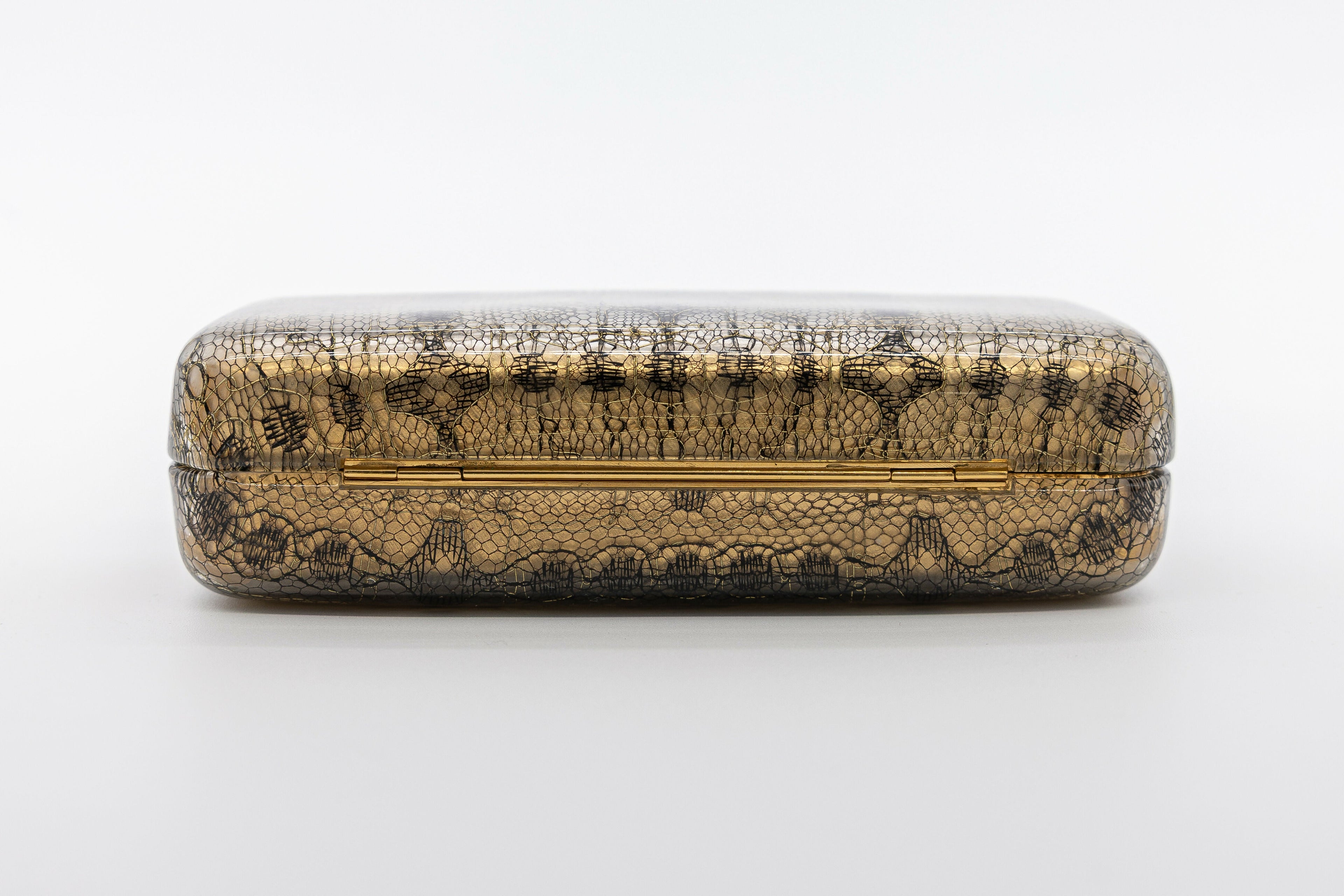 Chanel Vintage 2004-2005 Lace Gold Minaudière