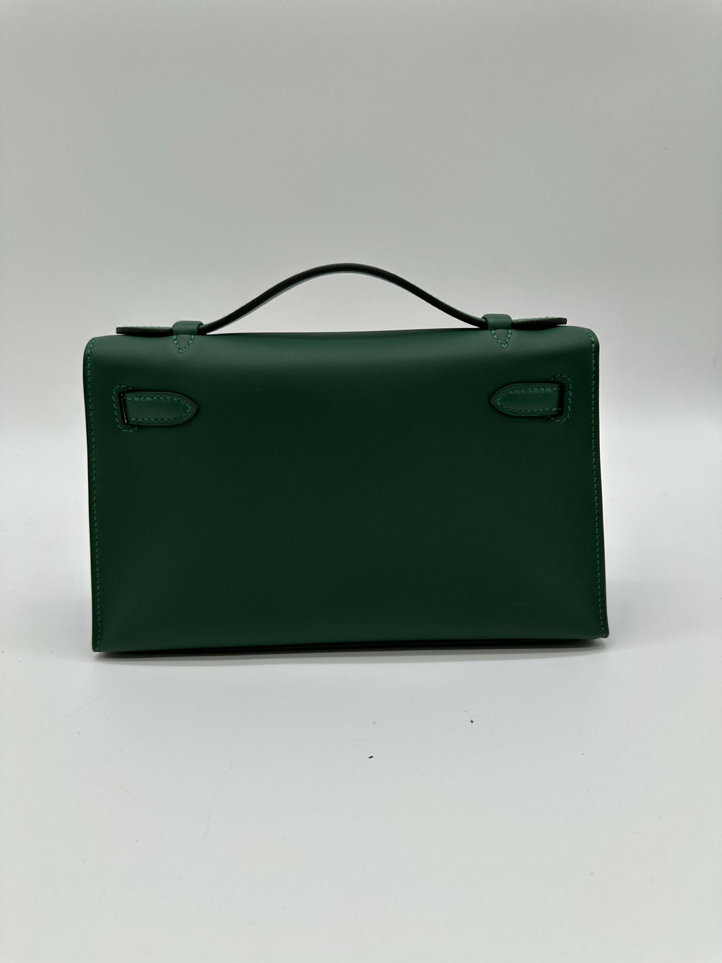 Hermes Kelly Pochette Vert Moyen Swift PHW Stamp W 2025