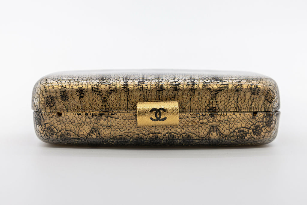 Chanel Vintage 2004-2005 Lace Gold Minaudière