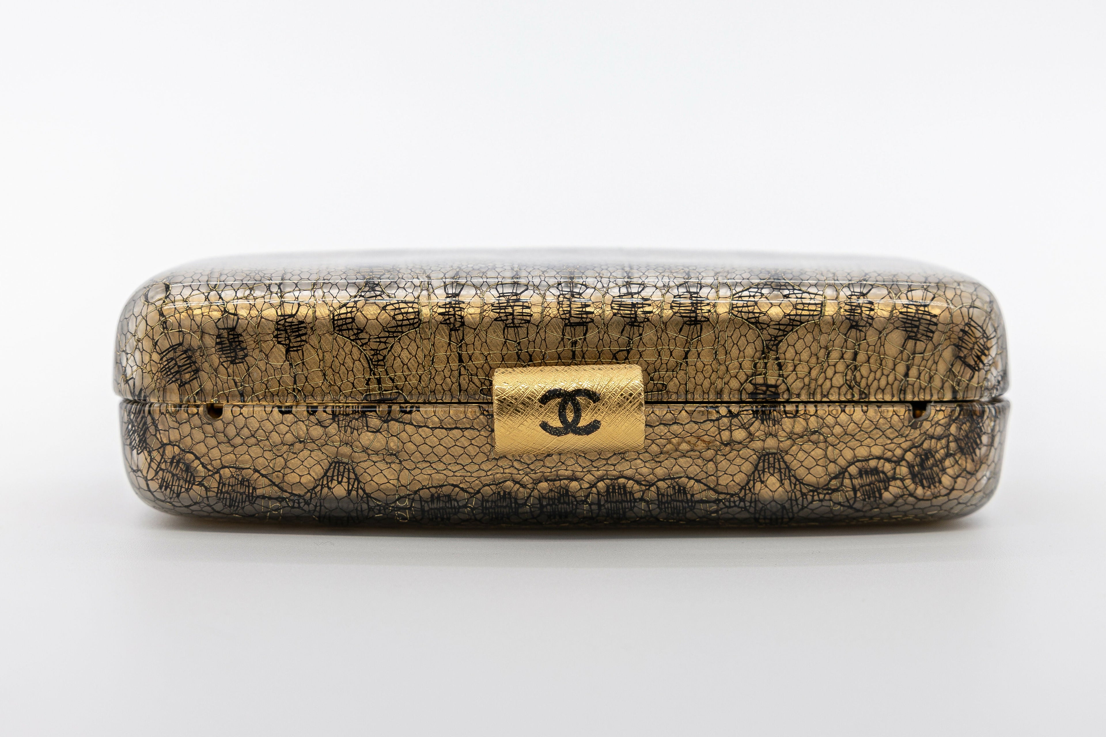 Chanel Vintage 2004-2005 Lace Gold Minaudière