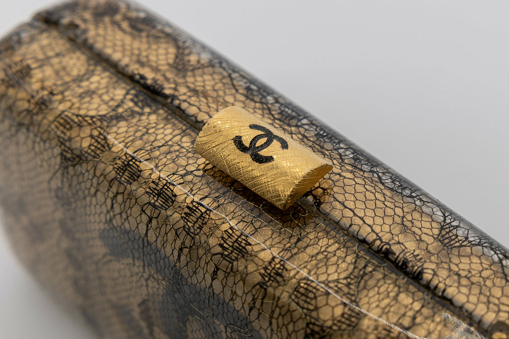 Chanel Vintage 2004-2005 Lace Gold Minaudière