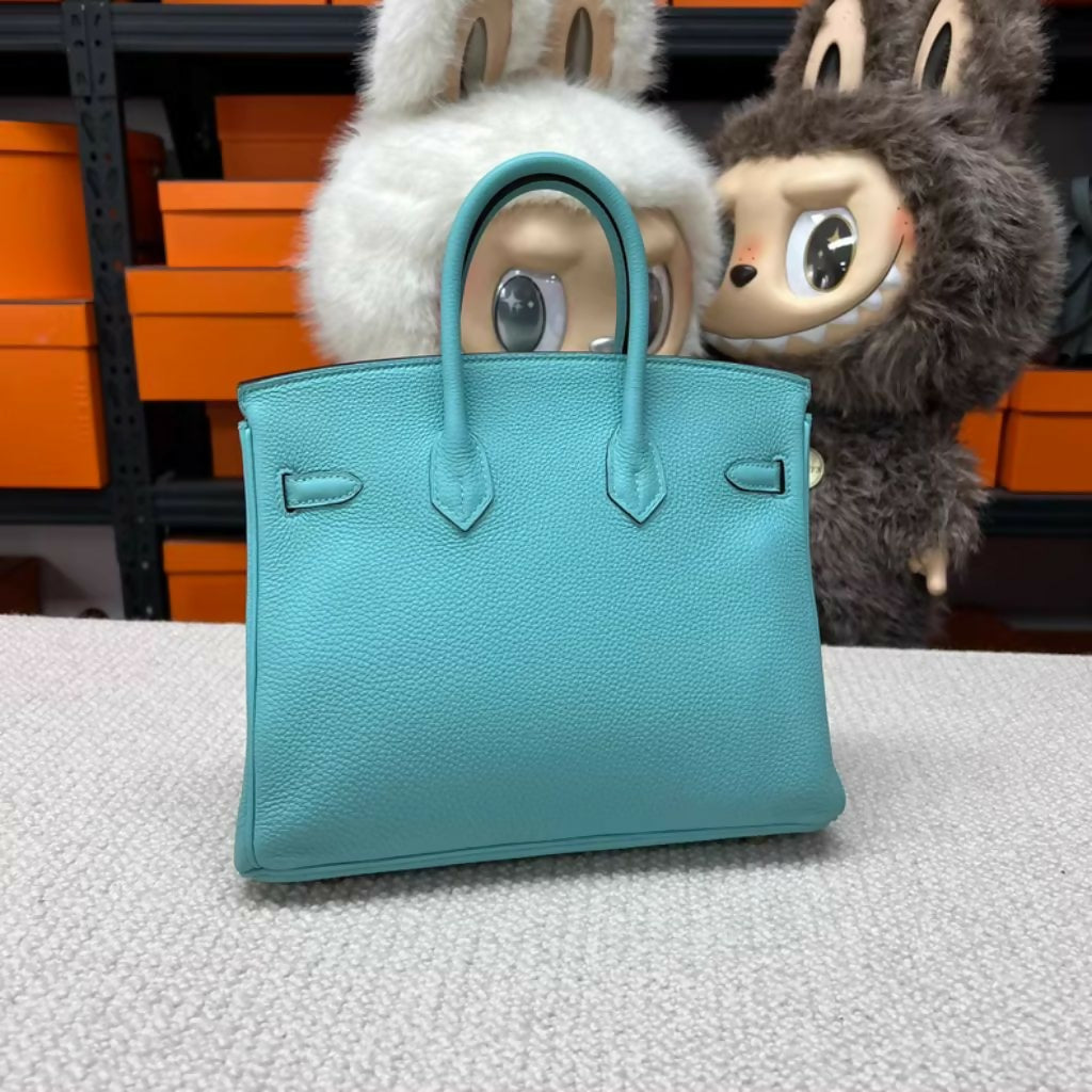 Hermès Birkin 25 3P Bleu Atoll Togo Leather Gold hardware