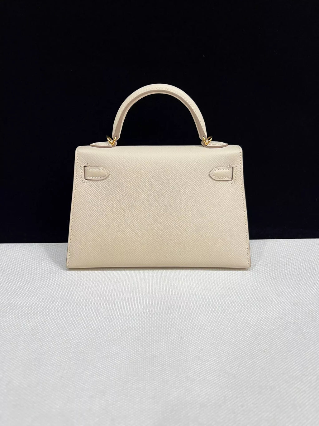 Hermes Mini Kelly 20 craie Epsom leather gold hardware