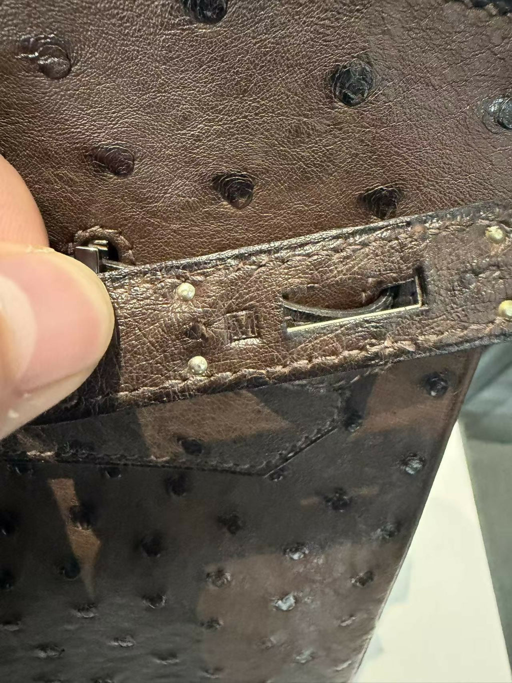 Hermes Birkin 40 ostrich in brown